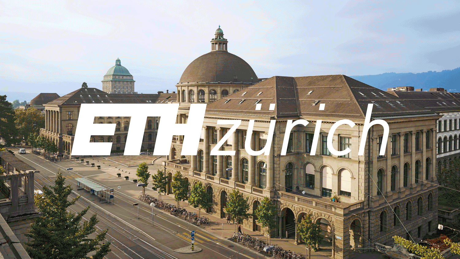 ETH Logo in front and underneath changing pictures of the ETH University