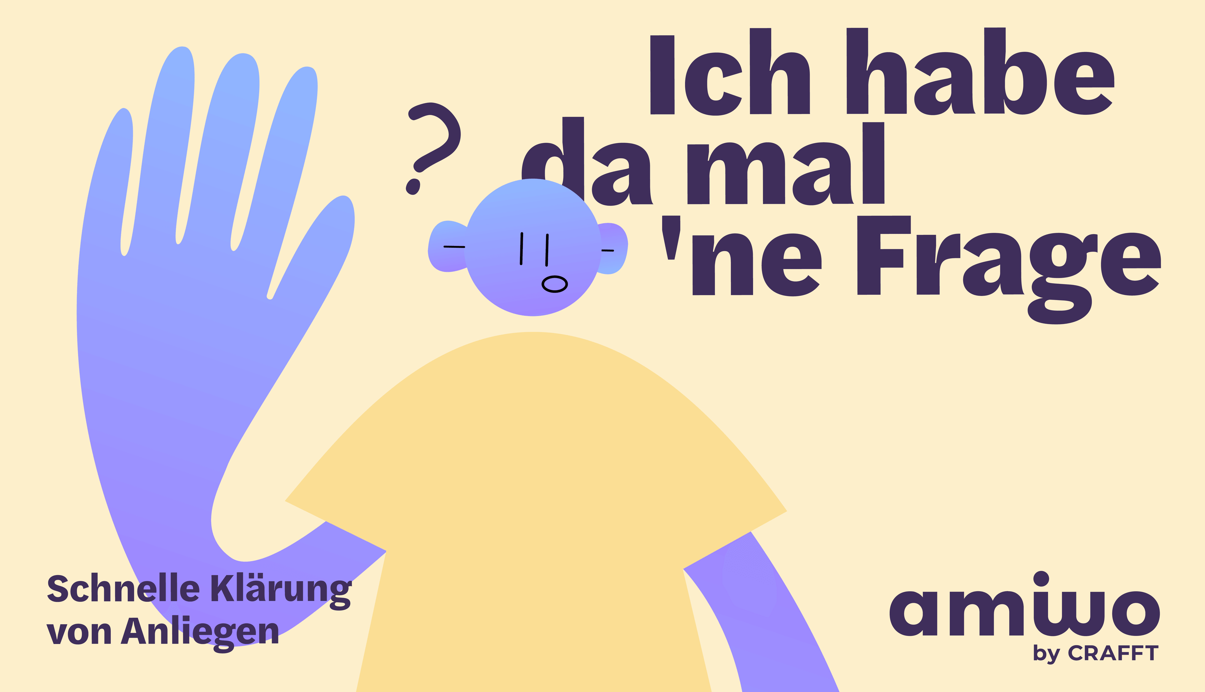 Kampagnensujet Amiwo mit dem Titel "ich habe da mal eine Frage"