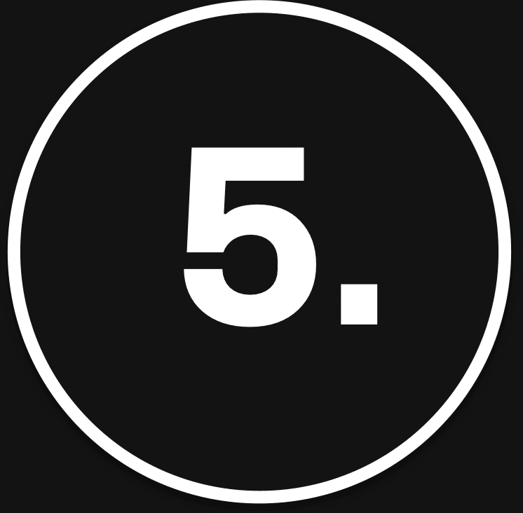 5 fünf schwarz