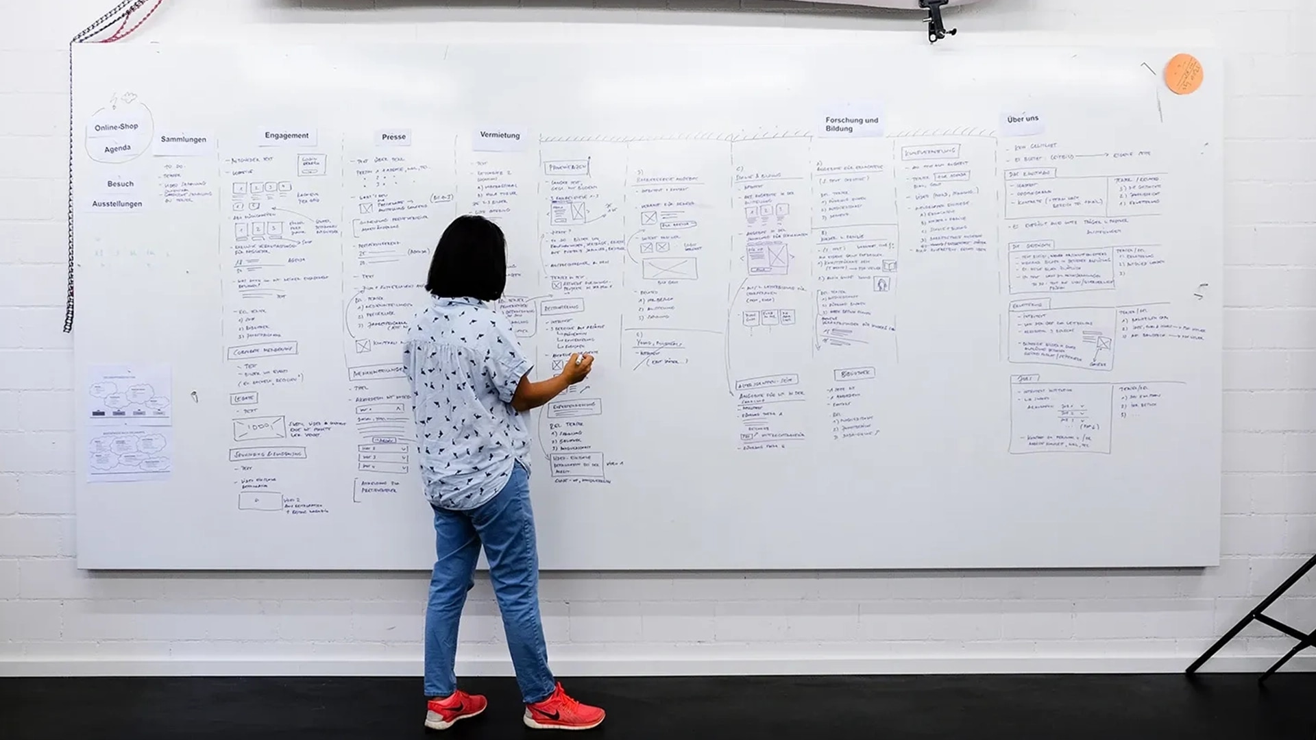 frau vor whiteboard