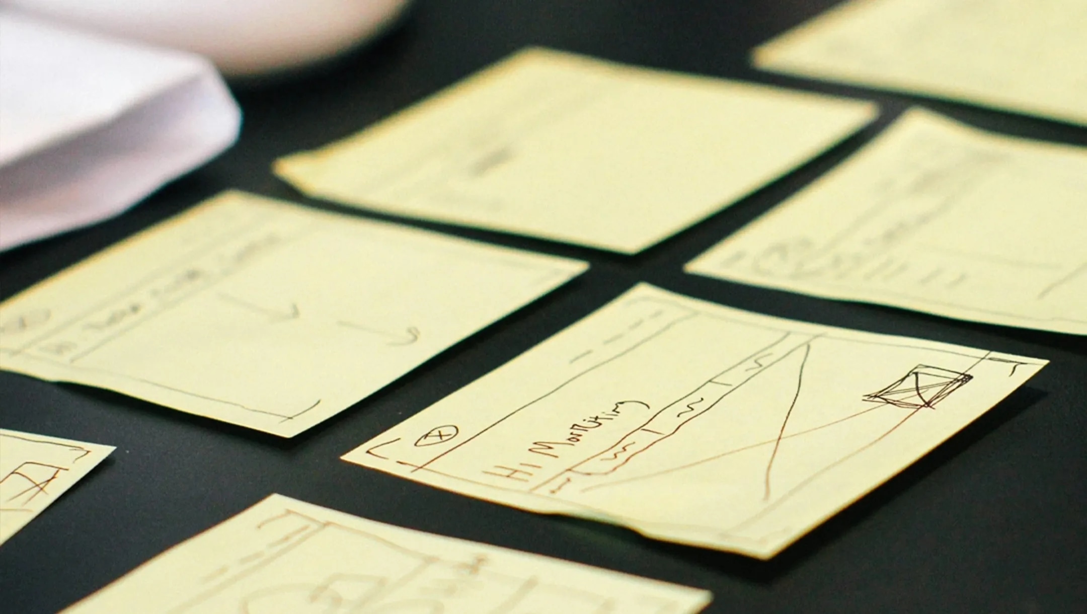 Post-its auf dem Tisch